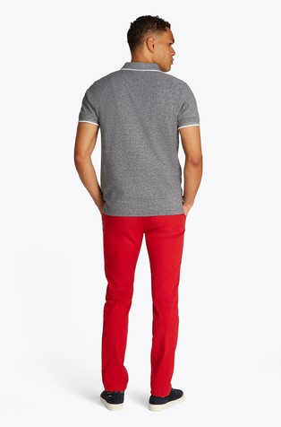 TOMMY HILFIGER Regular fit polo majica iz piké lanene mešanice Siva - Dark Gray 2