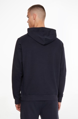 TOMMY HILFIGER TH Stretch pulover s kapuco in logotipom na rokavu Modra - Blue 2