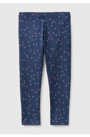 Patterned leggings in stretch cotton