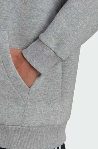 ADIDAS Essentials pulover s kapuco in logotipom Siva - Medium Grey Heather 5