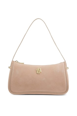 Suede shoulder bag