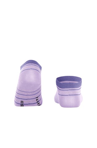 FALKE Stripe Shimmer nizke nogavice Škrlatna - Purple 2