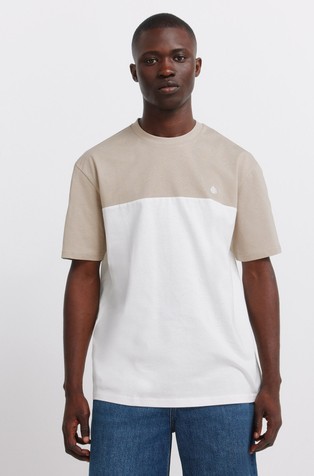 Bombažna majica z barvnimi bloki