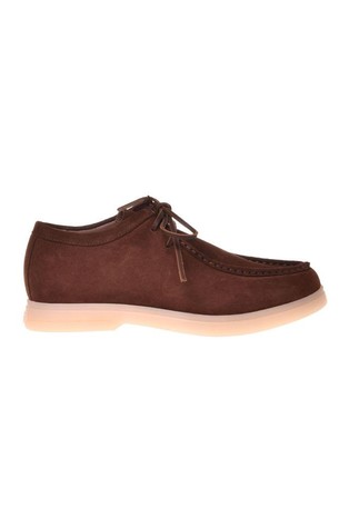 Losen Up Lace Up Loafer In Split Leather