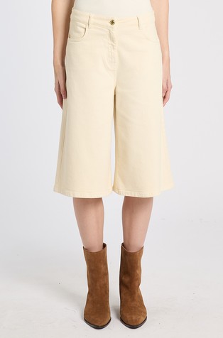 Stretch bull denim Bermuda shorts