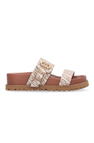 Slides with all-over monogram