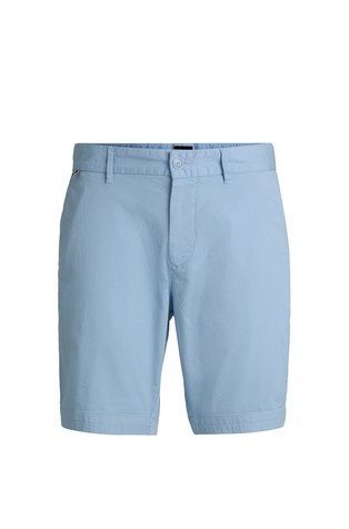 Slim fit kratke hlače iz raztegljivega bombažnega kepra