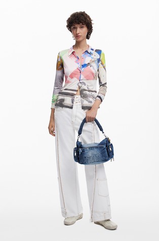 DESIGUAL Denim handbag Blue 7