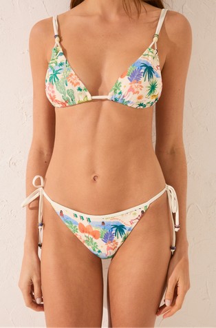 Bikini spodnji del kopalk s tropskim vzorcem