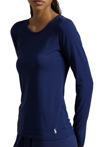 Stretch Cotton Long Sleeved T-shirt