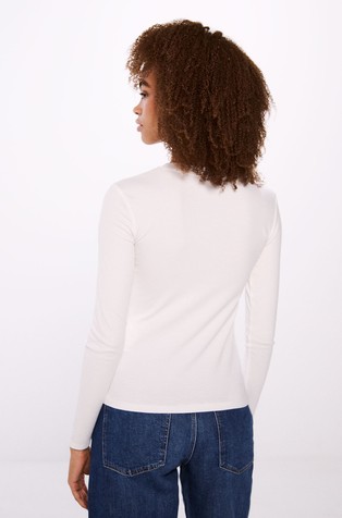 SPRINGFIELD T-shirt with buttons on the armhole White 2