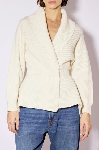 Dual-use cashmere blend cardigan