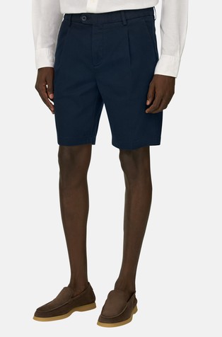 Stretch Cotton and Tencel Bermuda Shorts