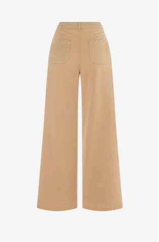 MORE &amp; MORE Široke hlače iz raztegljivega bombaža Bež - Beige 2