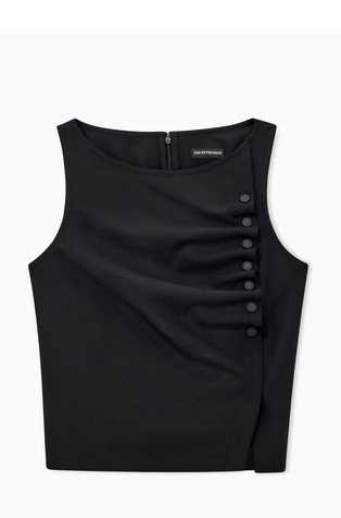Sleeveless top with button details