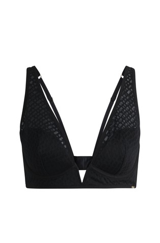 Monogram lace underwired triangel bra