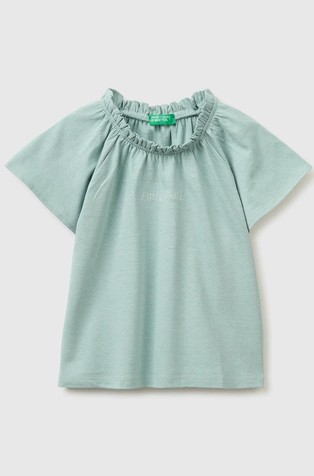 Oversized fit majica s kratkimi rokavi iz bombažne mešanice