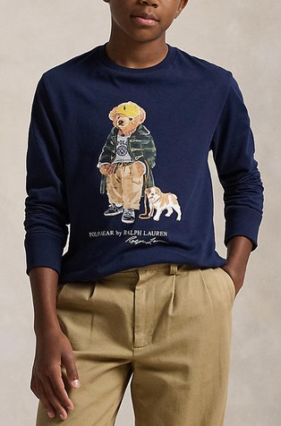 Polo Bear bombažna majica z dolgimi rokavi