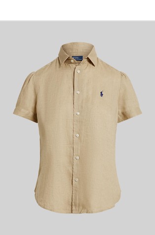 Lanena srajca s kratkimi rokavi