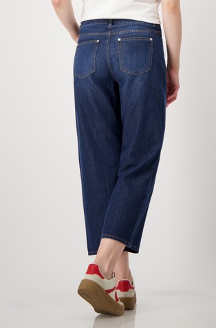 MONARI Cropped cotton-lyocell trousers Jeans 3