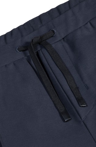HUGO BOSS Kratke hlače iz bombažne mešanice z dvojnim B-monogramom Modra - Dark Blue 2