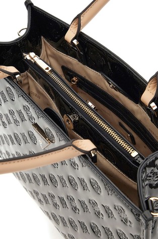 GUESS Arnela 4G Peony Logo Handbag Black 4
