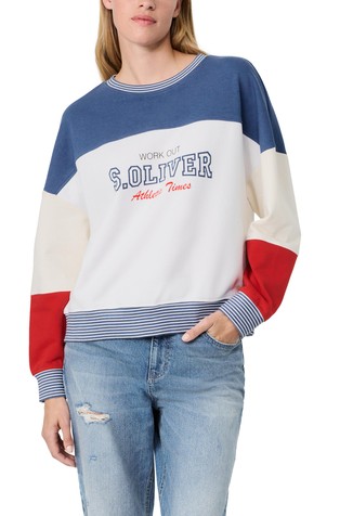 s.Oliver x Heidi Klum color block sweatshirt with logo