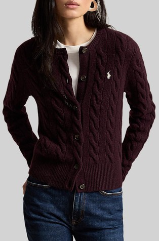 Cable-knit Wool-cashmere Cardigan