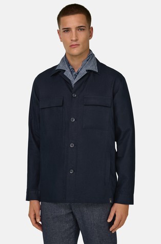 Lanena srajčna jakna