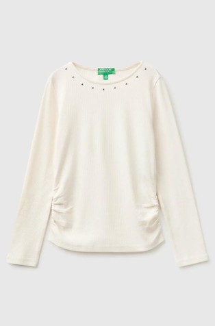 Long-sleeved T-shirt with studs