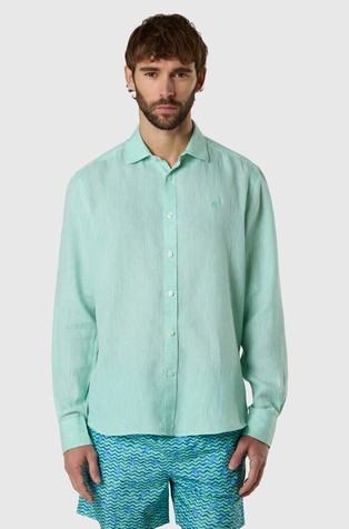 Lanena srajca z dolgimi rokavi