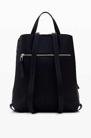 DESIGUAL Medium nahrbtnik z zakovicami Črna - Black 2