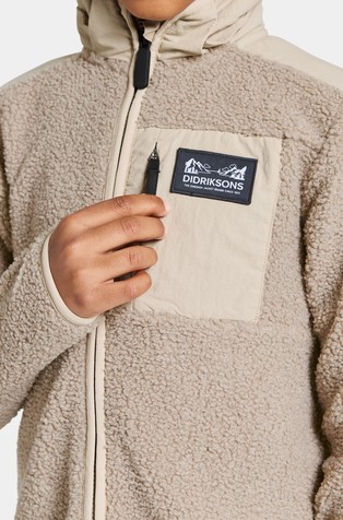 DIDRIKSONS Exa Kids' Full-Zip With Hood Beach Beige 8