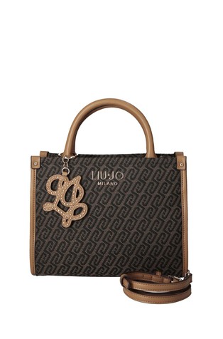 Small monogram jacquard tote bag
