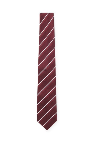 Silk tie with diagonal stripes