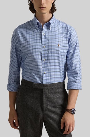 Custom fit karirasta Oxford srajca