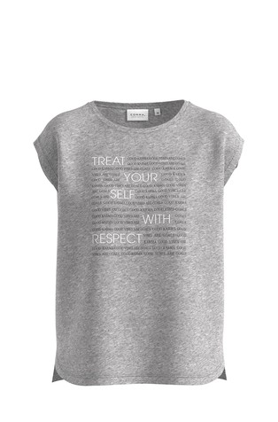 Bombažna majica s kratkimi rokavi in potiskom