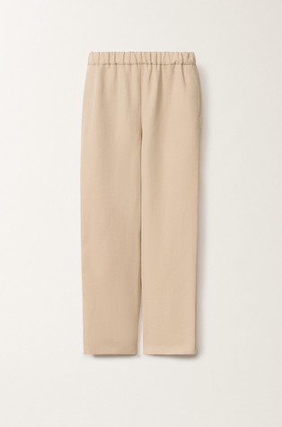 FABIANA FILIPPI Jogging fit trousers in viscose linen blend Beige 5