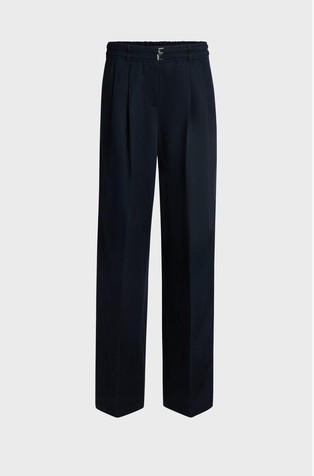 Relaxed fit hlače iz lanene mešanice