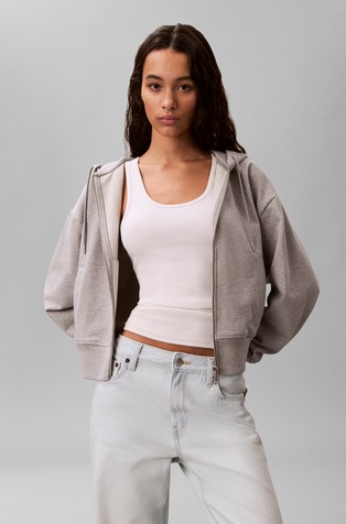 Cropped jopa s kapuco in monogramom