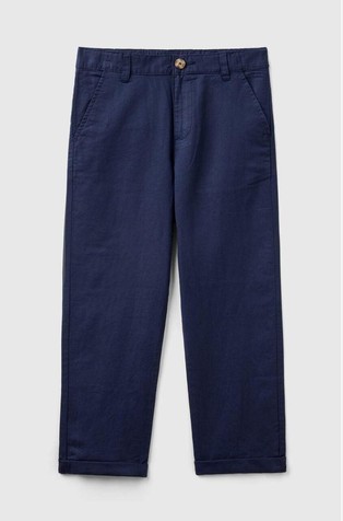 Relaxed fit hlače iz lanene mešanice