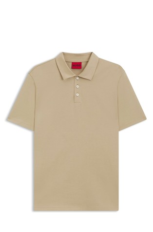 Slim-fit polo in mercerized cotton