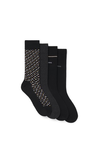 Paket 4 parov nogavic iz bombažne mešanice