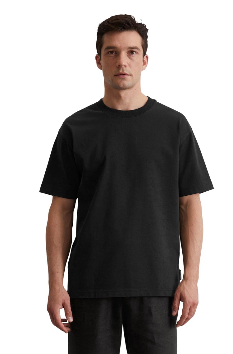 MARC O'POLO Relaxed T-shirt in organic cotton Black 