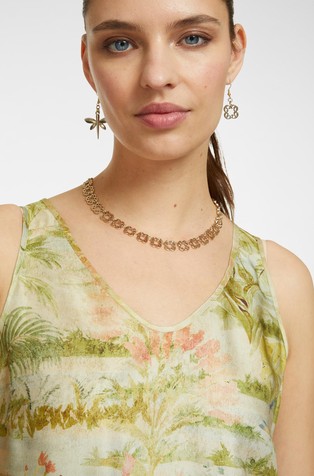 ELENA MIRO Sleeveless top with pattern Landscape Print 3