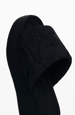 DESIGUAL Platform slide sandals Black 6