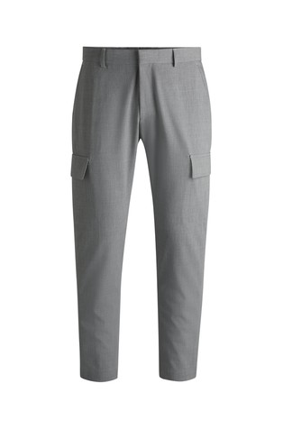 Tapered-fit cargo trousers in performance-stretch fabric