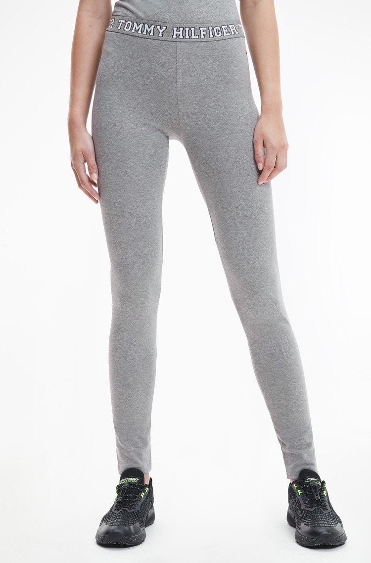 TOMMY HILFIGER Pajkice z logo pasom Siva - Light Gray 