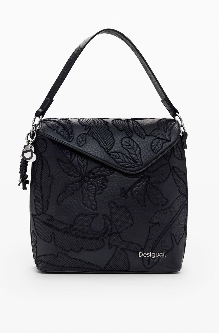 DESIGUAL Floral 2 in 1 backpack Black 