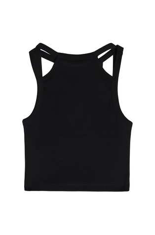 S.OLIVER Cropped rebrast top z izrezanimi detajli Črna - Black 2